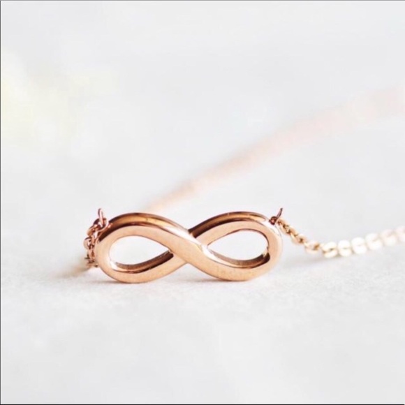 Rose gold dipped infinity necklace pendant - Picture 2 of 2